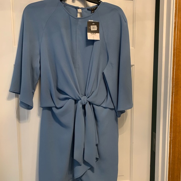 NWT: TopShop Blue tie dress - Picture 5 of 6
